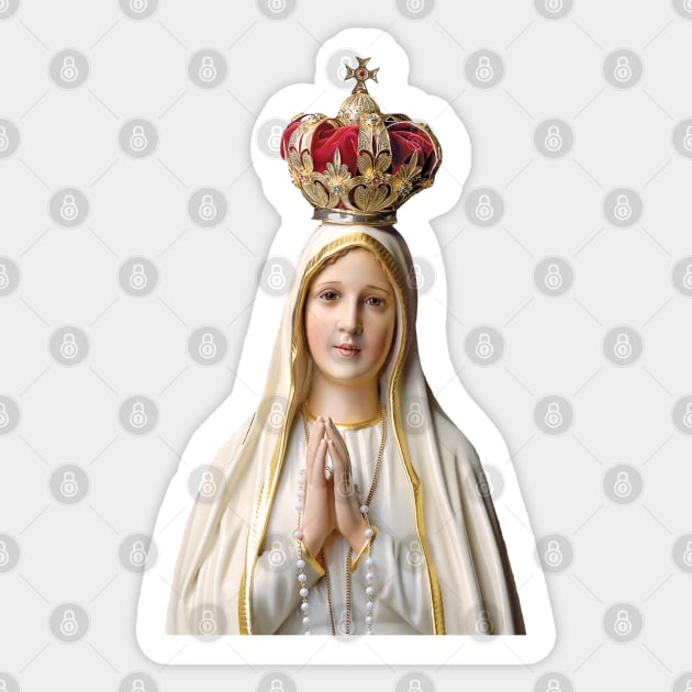 Our Lady of Fatima Sticker by Brasilia Catholic